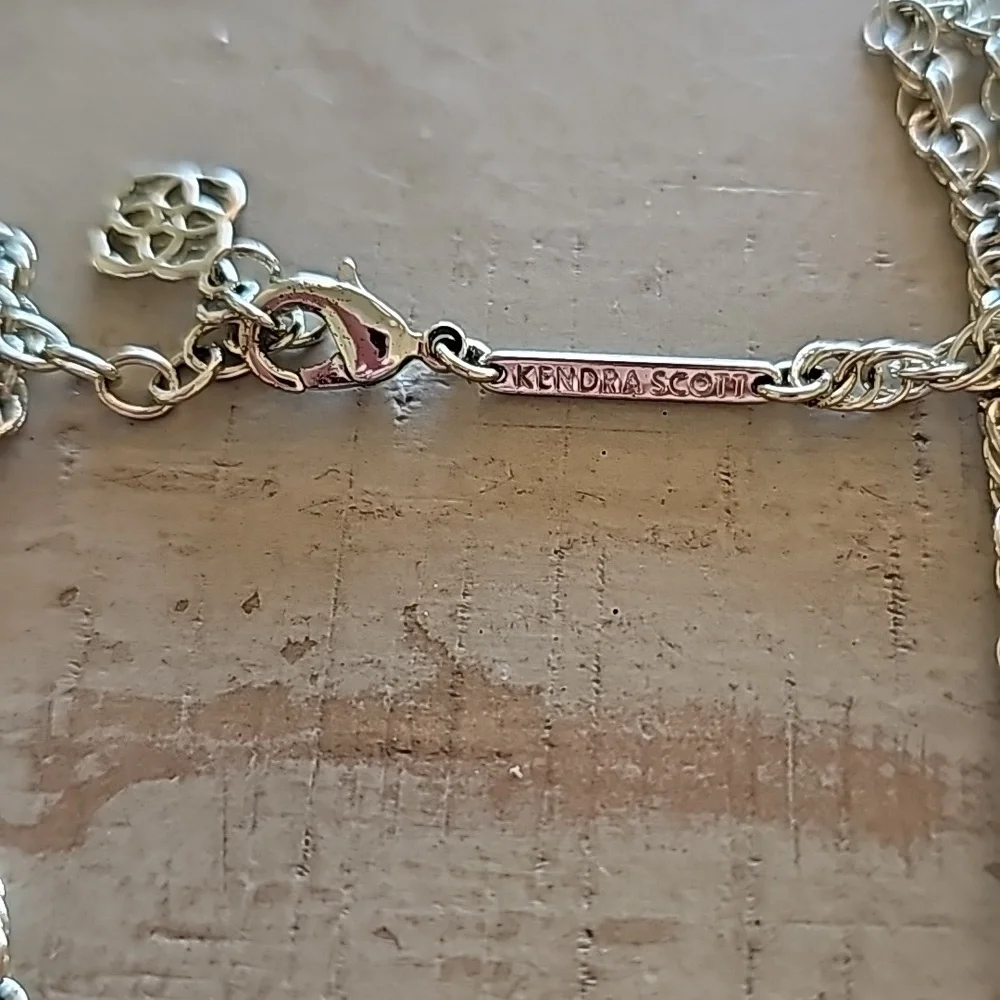 Kendra Scott Rayne Necklace, White MOP with Gold Chain - Picture 2 of 2